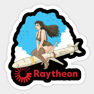 raytheoned rocket girl. ready for ww3. Sticker